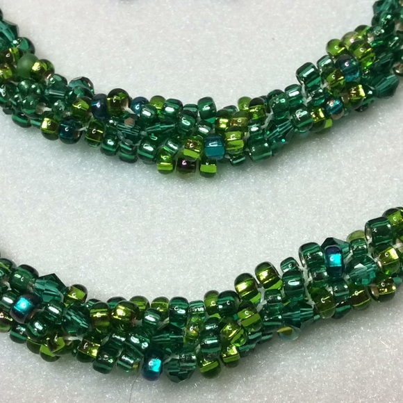 FINAL SALE PRICE Lia Rosa Sea Green Woven Jewelry Set - Picture 5 of 5